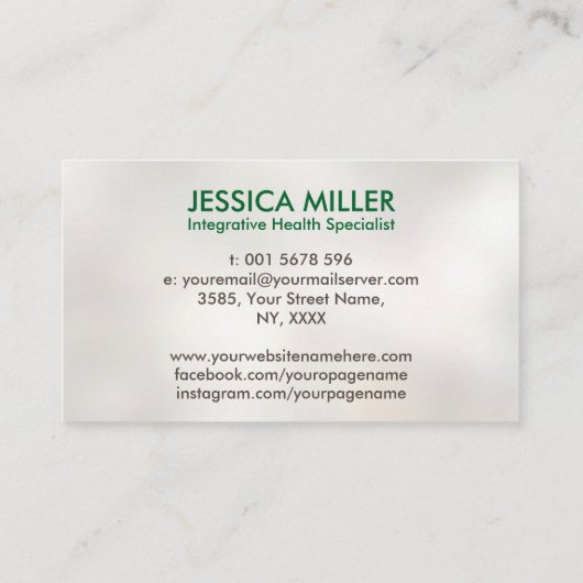 Lebensbaum - Funktionsmedizin Visitenkarte (Rückseite)