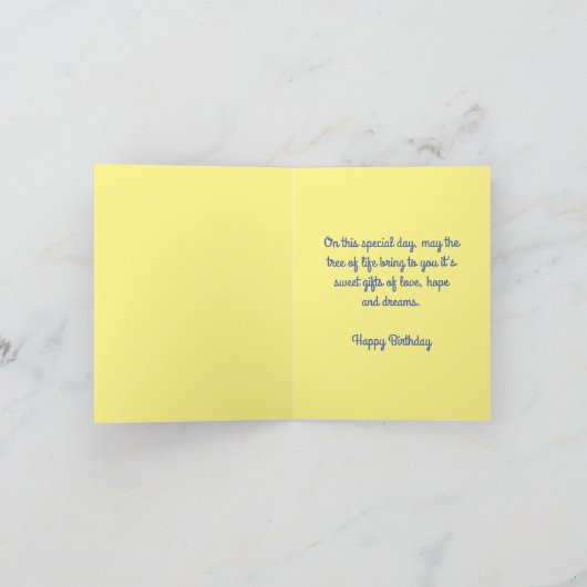 Lebensbaum Geburtstag Karte (Innenseite)