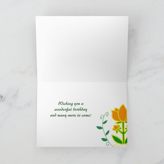 Lebensbaum Geburtstagskarte Karte (Innenseite)