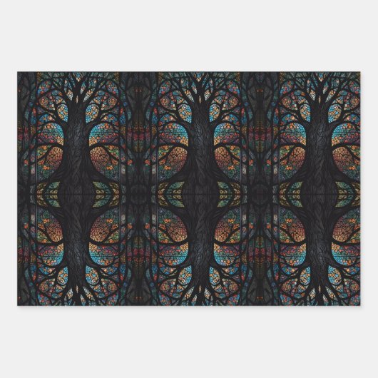 Lebensbaum Geschenkpapier Set (Vorderseite 2)