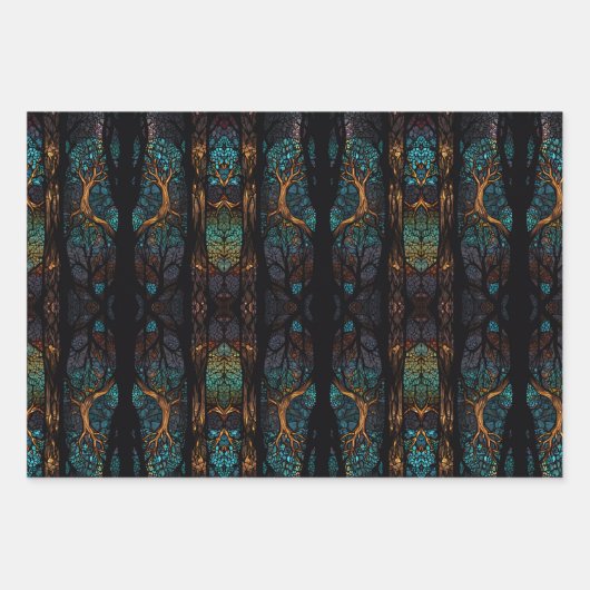 Lebensbaum Geschenkpapier Set (Vorderseite 3)