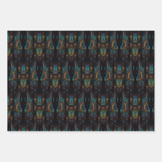 Lebensbaum Geschenkpapier Set (Vorderseite 2)