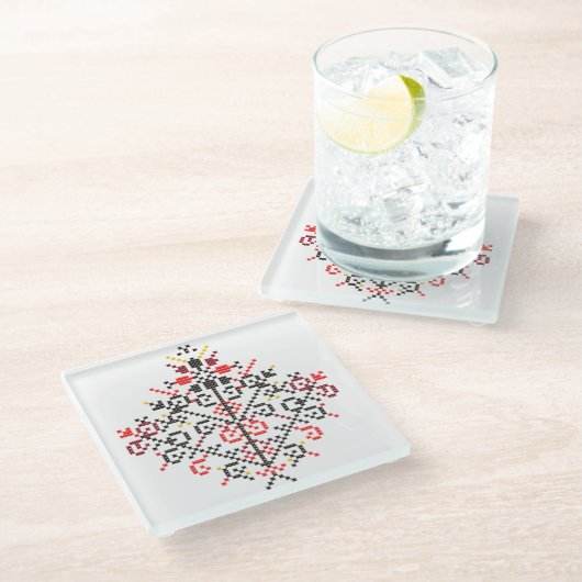 LEBENSBAUM GLASUNTERSETZER (Schrägansicht)