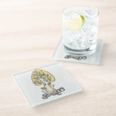 Lebensbaum Glasuntersetzer (Schrägansicht)