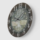 Lebensbaum Große Wanduhr (Winkel)