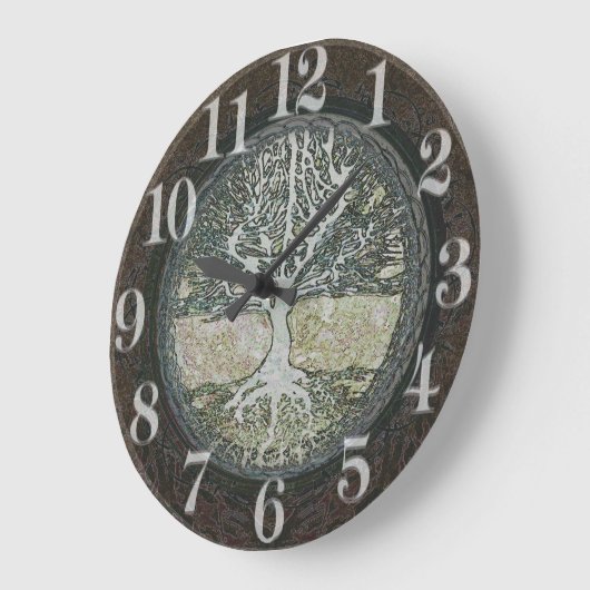 Lebensbaum Große Wanduhr (Winkel)