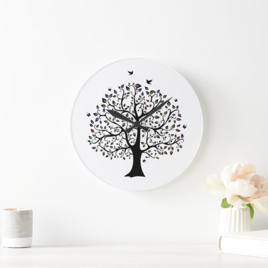 Lebensbaum Große Wanduhr (Zuhause)