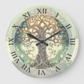 Lebensbaum Große Wanduhr (Vorderseite)