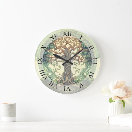 Lebensbaum Große Wanduhr (Zuhause)
