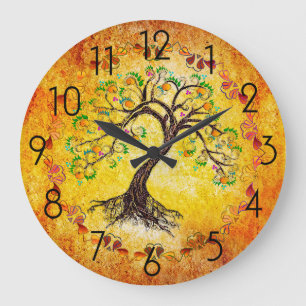Lebensbaum Große Wanduhr