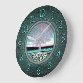 Lebensbaum Große Wanduhr (Winkel)