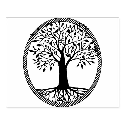 Lebensbaum Gummistempel (Prägung)