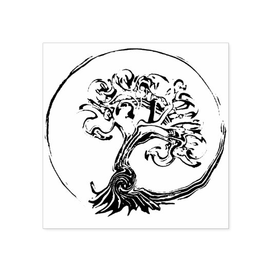 Lebensbaum Gummistempel (Prägung)
