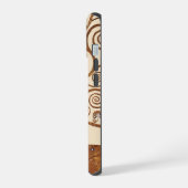 Lebensbaum Gustav Klimt Monogram iPhone 15 Hülle (Linke Seite)
