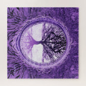 Lebensbaum im Lila Puzzle (Horizontal)