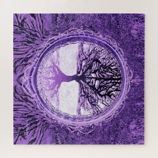 Lebensbaum im Lila Puzzle (Horizontal)