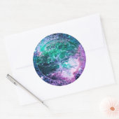 Lebensbaum im Weltraum Runder Aufkleber (Umschlag)