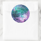 Lebensbaum im Weltraum Runder Aufkleber (Tasche)