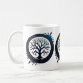 Lebensbaum in Blau Kaffeetasse (Links)