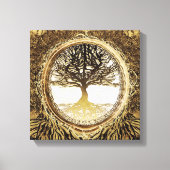 Lebensbaum in Brown Leinwanddruck (Vorderseite)