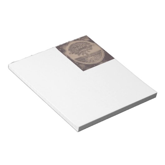 Lebensbaum in Brown Notizblock (angewinkelt)