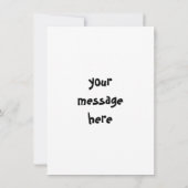 Lebensbaum in Schwarz und Weiß Einladung (Rückseite)