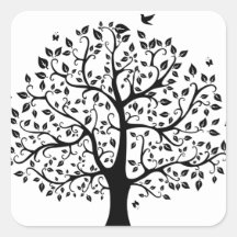 Lebensbaum in Schwarz und Weiß