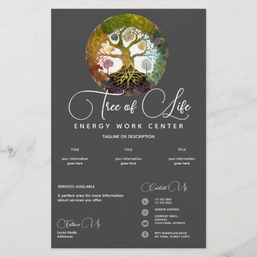 Lebensbaum | Jahreszeiten Flyer (Vorne)