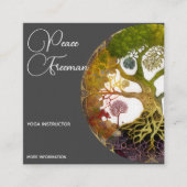 Lebensbaum | Jahreszeiten Quadratische Visitenkarte (Vorderseite)