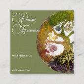 Lebensbaum | Jahreszeiten Quadratische Visitenkarte (Vorderseite)