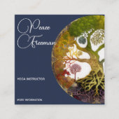 Lebensbaum | Jahreszeiten Quadratische Visitenkarte (Vorderseite)