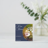 Lebensbaum | Jahreszeiten Quadratische Visitenkarte (Stehend Vorderseite)