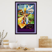 Lebensbaum Jesus Banner Poster (Küche)