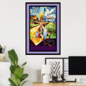 Lebensbaum Jesus Banner Poster (Heimbüro)