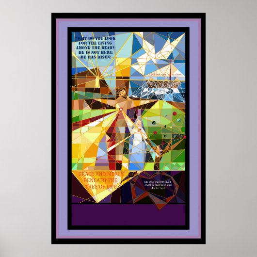 Lebensbaum Jesus Banner Poster (Vorne)