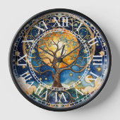 Lebensbaum - Jugendstil Uhr (Vorderseite)