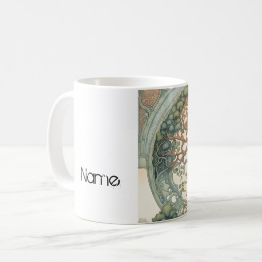 Lebensbaum Kaffeetasse (Vorderseite Links)