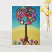 LEBENSBAUM KARTE (Gelbe Blume)