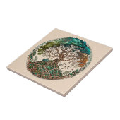 Lebensbaum, keltische Knochen Fliese (Seite)