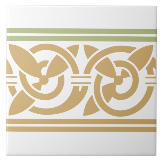 Lebensbaum Keltische Muster Frieze Fliese (Vorderseite)