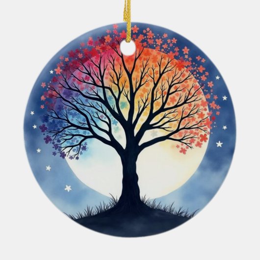 Lebensbaum Keramik Ornament (Hinten)