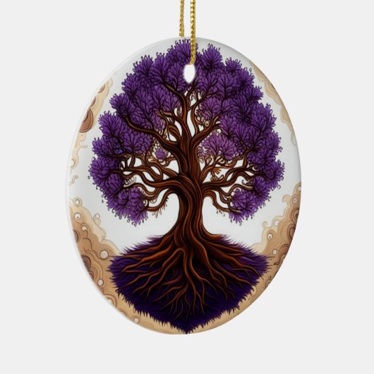 Lebensbaum Keramik Ornament (Rechts)