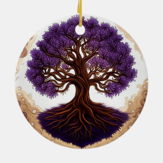 Lebensbaum Keramik Ornament (Hinten)