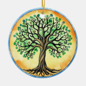 Lebensbaum Keramik Ornament (Vorne)