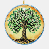 Lebensbaum Keramik Ornament (Hinten)