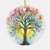 Lebensbaum Keramik Ornament (Vorne)