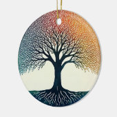 Lebensbaum Keramik Ornament (Links)