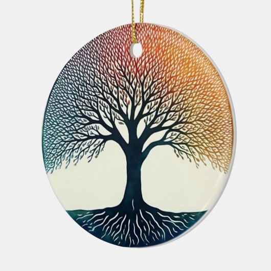 Lebensbaum Keramik Ornament (Links)