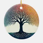 Lebensbaum Keramik Ornament (Hinten)