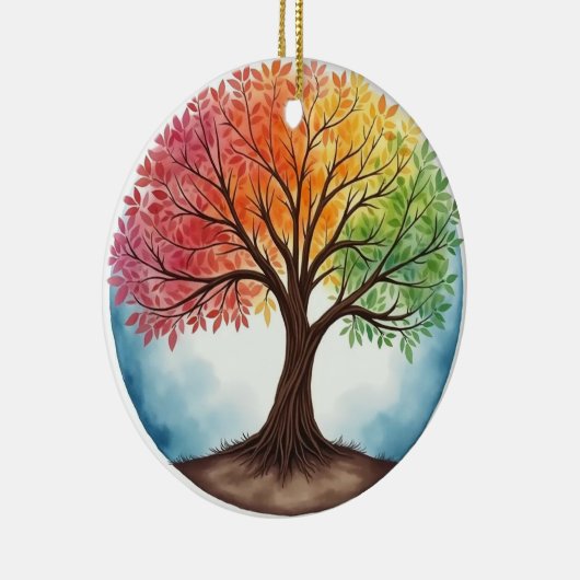 Lebensbaum Keramik Ornament (Rechts)